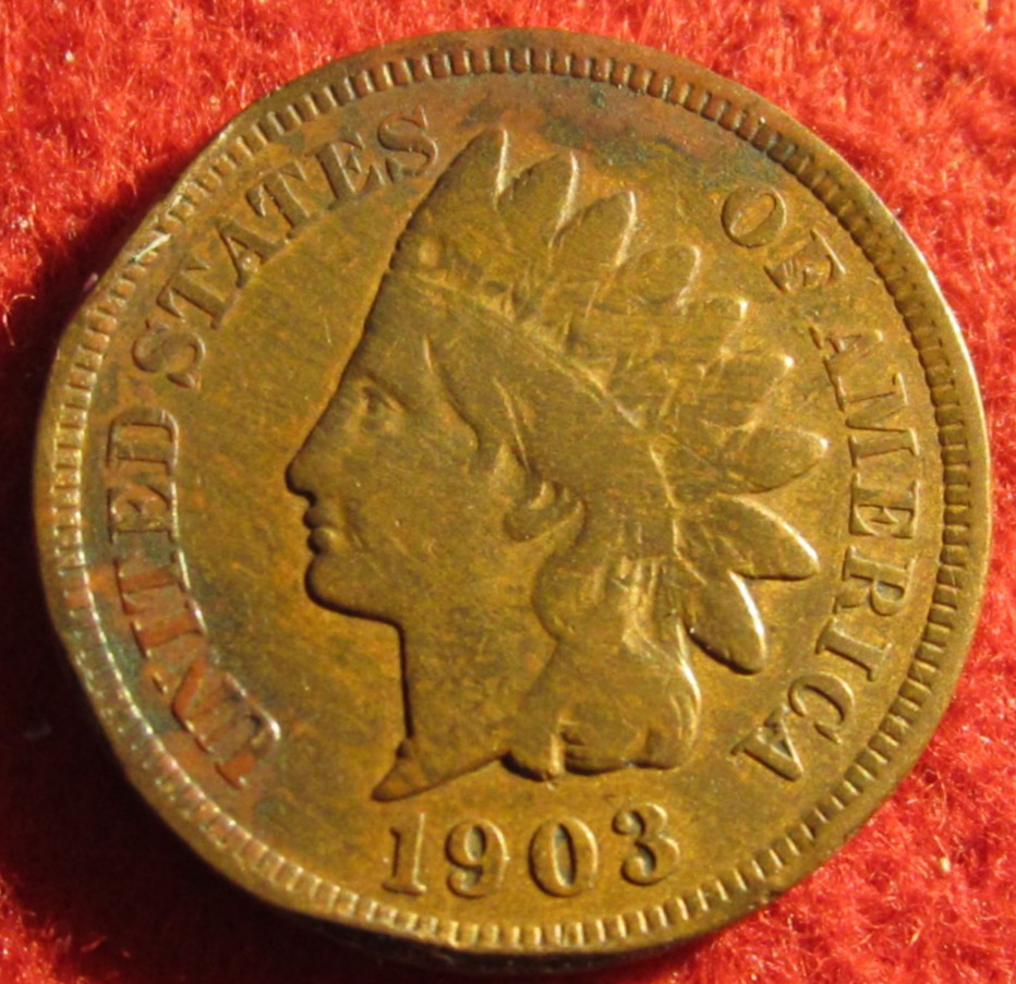 1903 Indian Head Cent/Penny - Circulated - Actual Coin A105