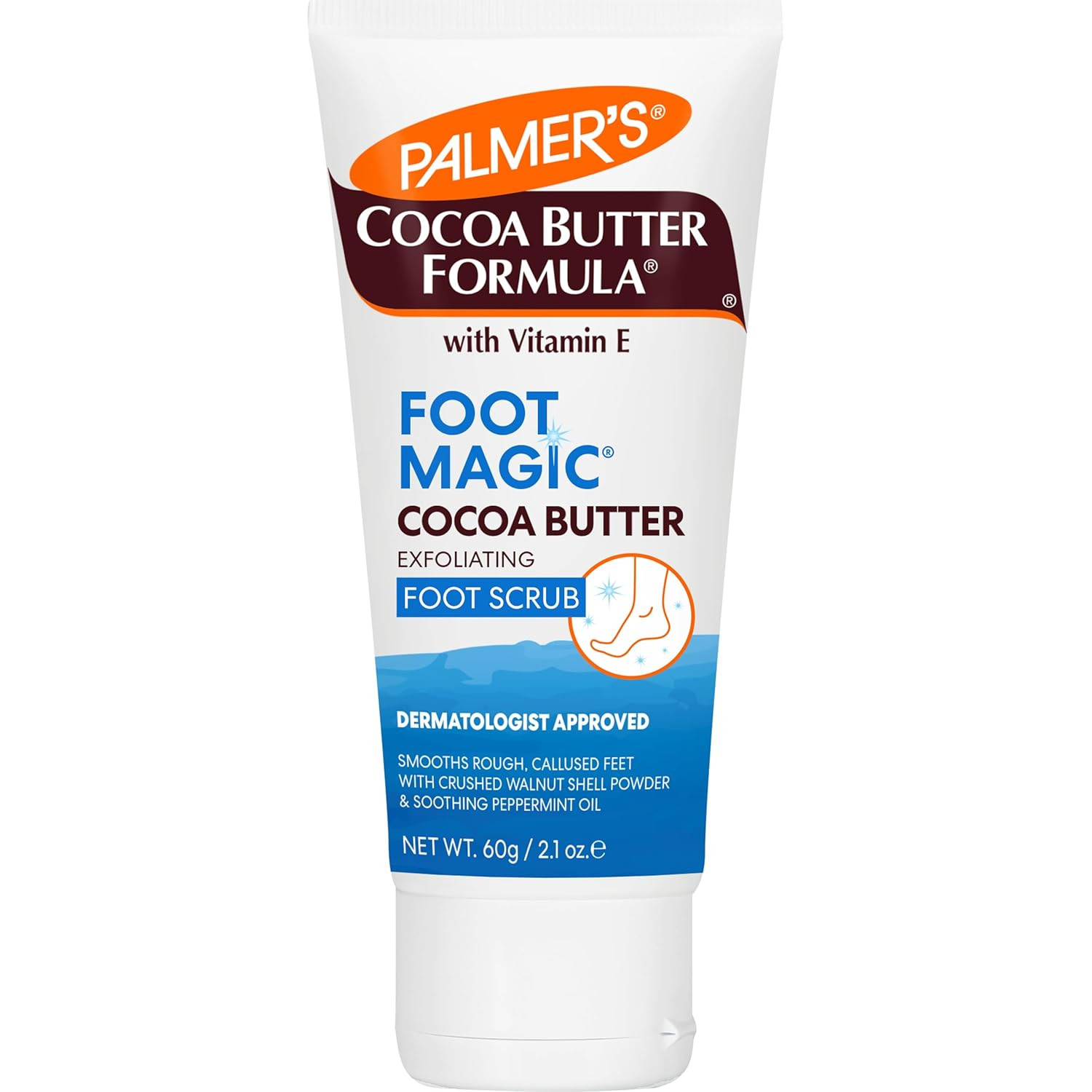 Cocoa Butter Formula Foot Magic Exfoliating Foot Scrub with Vitamin E for Dry, C