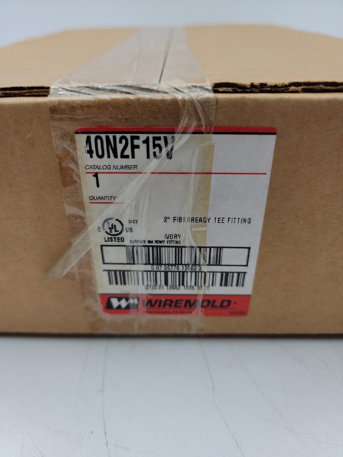 Wiremold 40N2F15V 2" Fiberready Ivory Tee Fitting