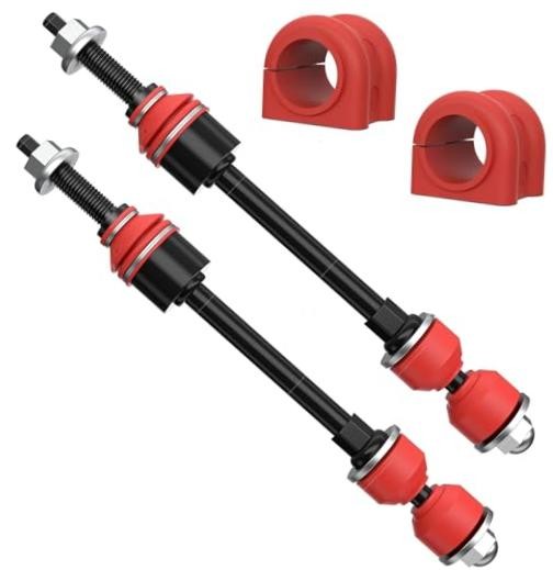4PC CODE RED Front Sway Bar K80894 Heavy Duty - CODE RED Link & Bushing Kit