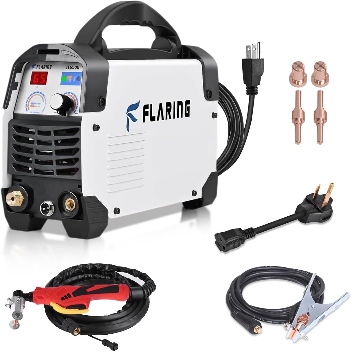 FLARING 65 Amp Plasma Cutter Machine 120V 240V 4/5" Max Cut 1/2" Clean Cut