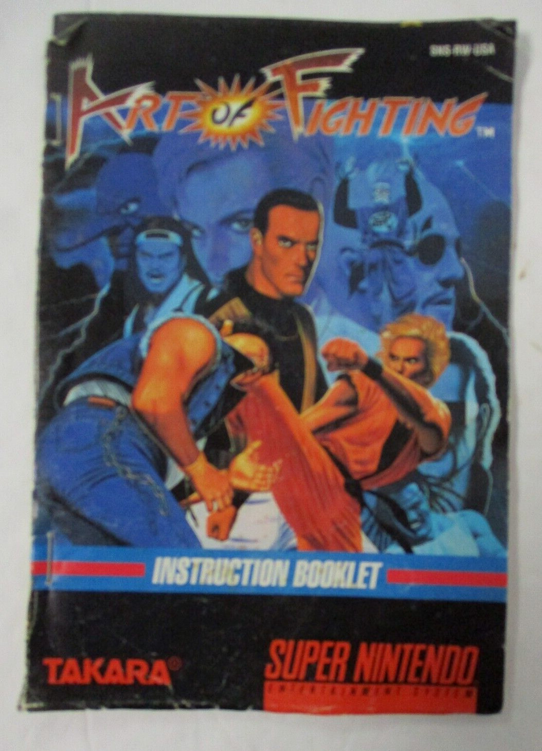 ART OF FIGHTING Super Nintendo SNES Original TAKARA Instruction Booklet (1992)