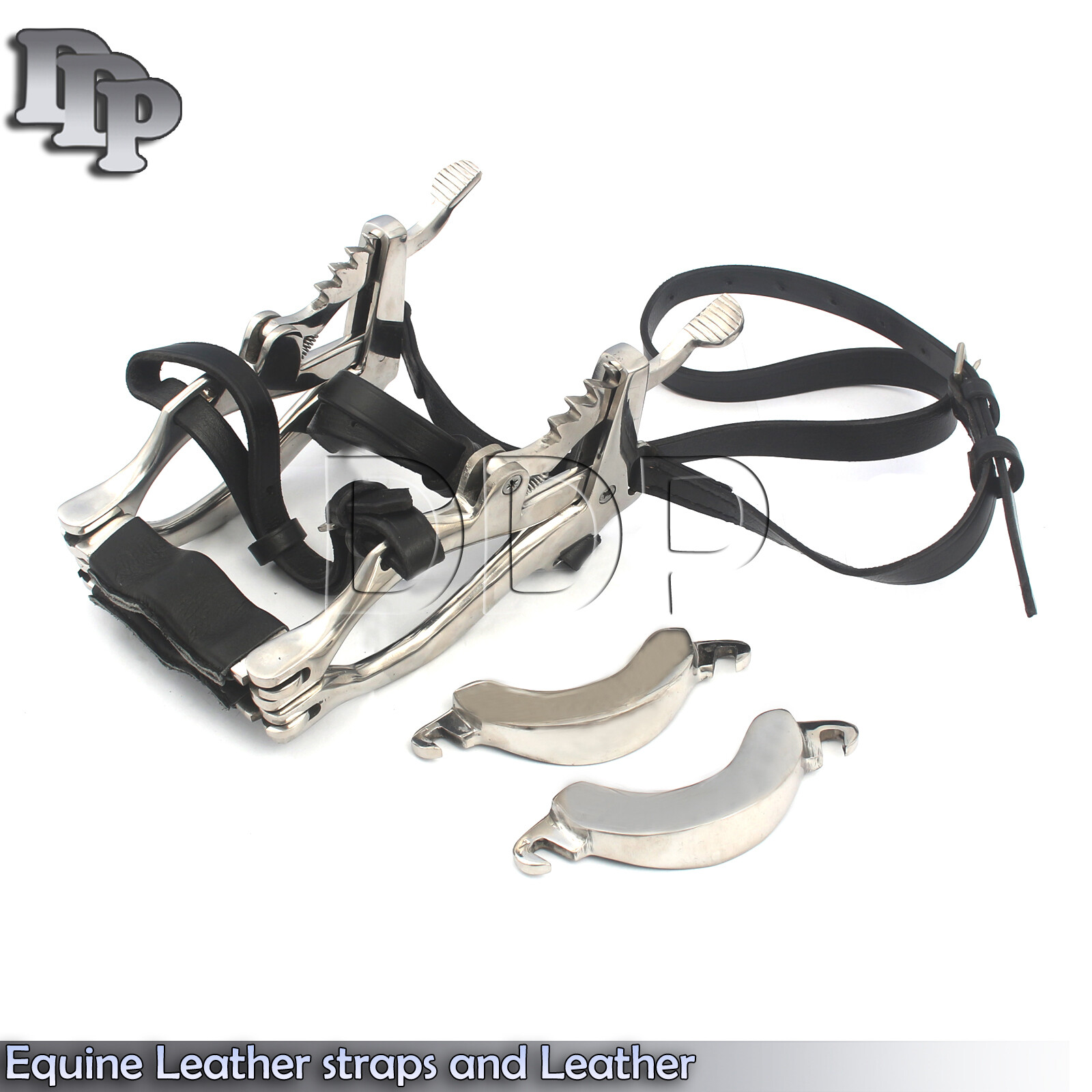 Equine Dental Superior full Mouth Speculum with Leather straps