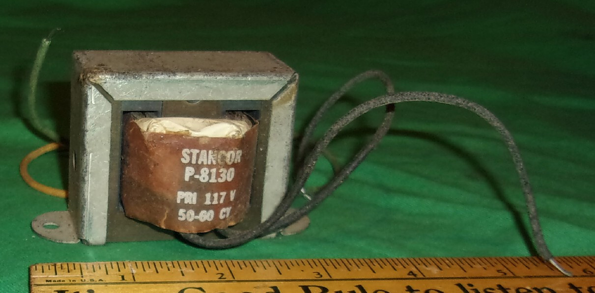 Stancor Filament Transf. P8130 117V/12.6Volt Centertapped @ 2Amps Clean! TestOK!