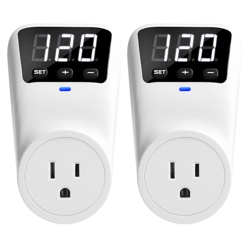 Appliance Surge Protector Voltage Stabilizer Fireproof UL94V-1 Wall 1AC, 2 Pack