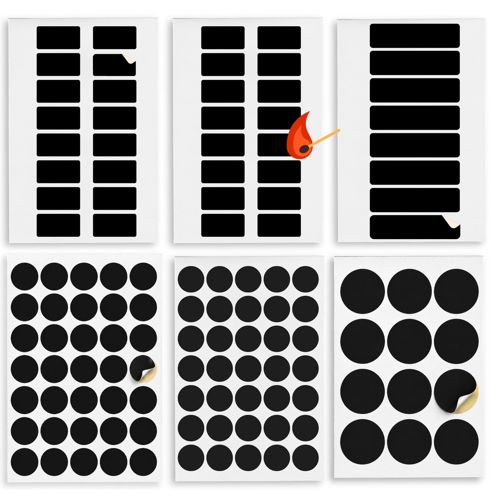 122 PIECE Match Striker Variety Pack | Peel & Stick Adhesive Stricker Sticker...