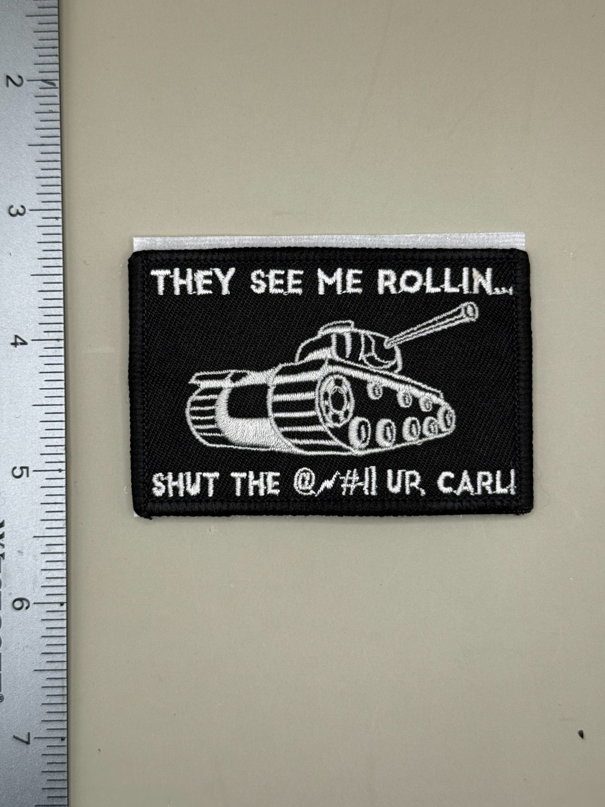 Tactical Morale Patch Hook and Loop SHUT UP CARL Tanker Funny military
