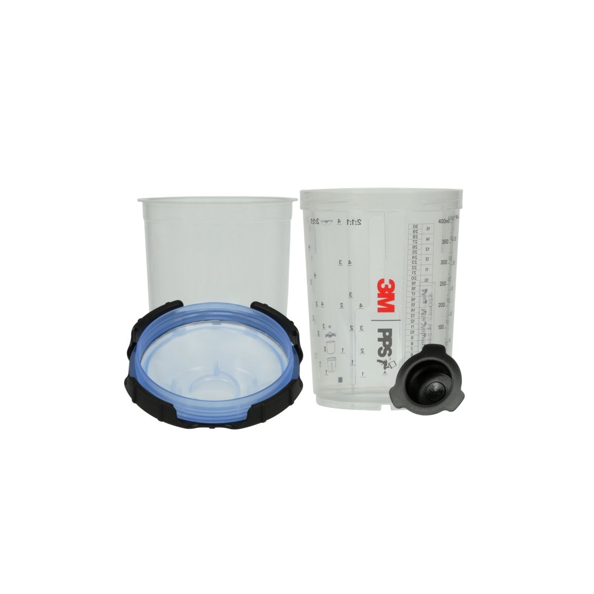 3M 26312 Spray Cup System Kit, Midi (13.5 fl oz, 400 mL), 125u Micron Filter