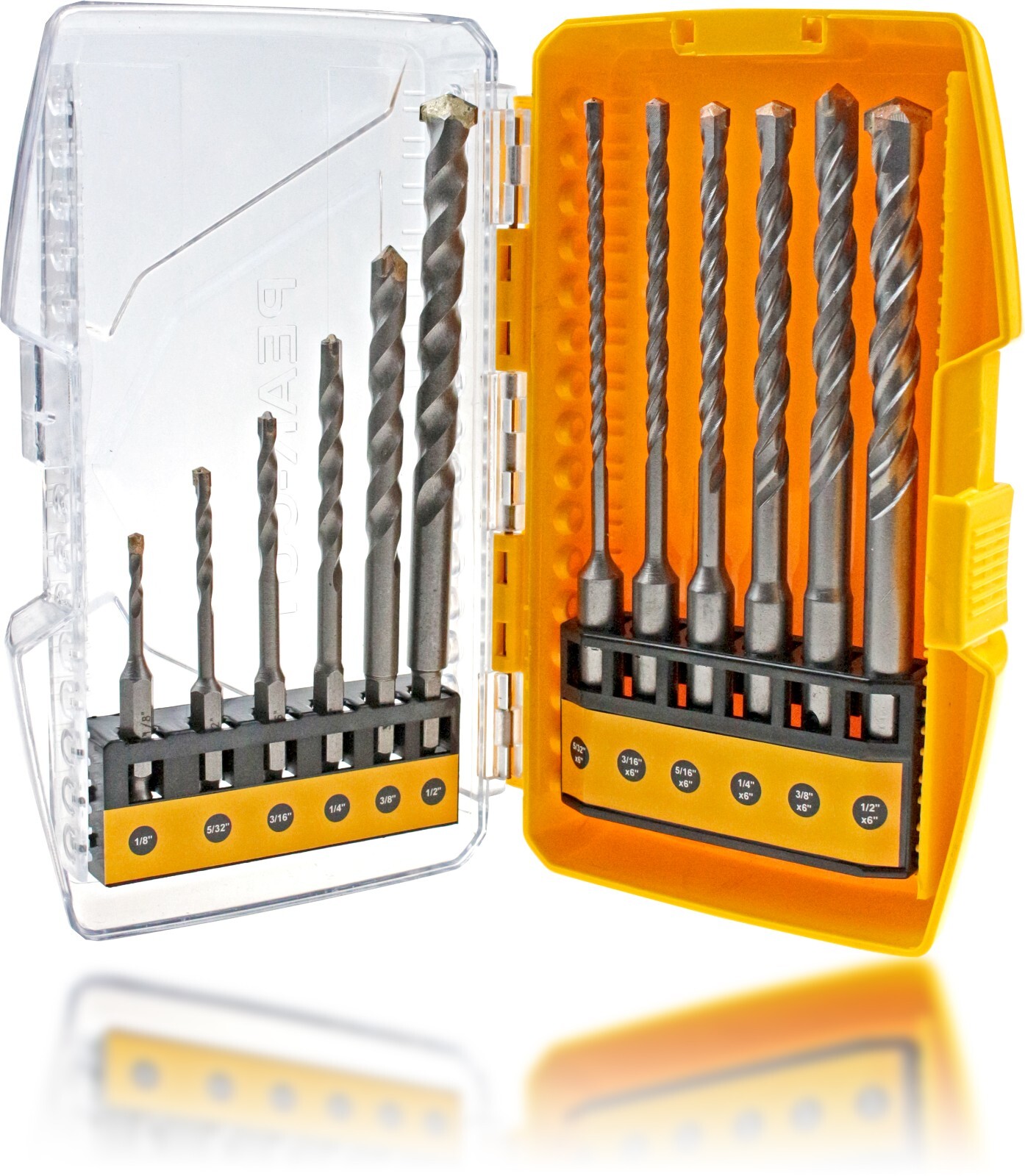 12PCS SDS Plus Hammer Drill Bit and Masonry Drill Bit for Bricks Stone Concrete