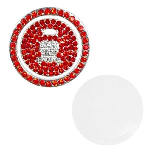 Craedli Bling Rhinestone Car Engine Start Stop Decoration Ring Sticker,