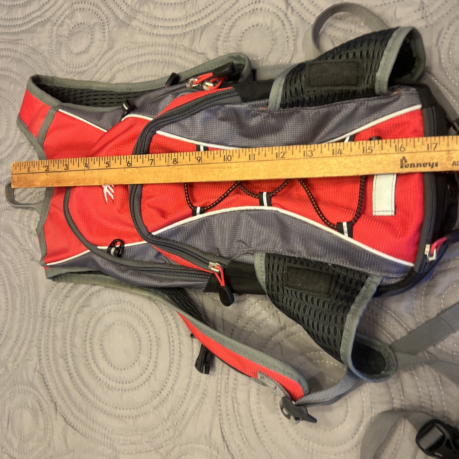 High Sierra HydraHike Hydration Backpack Red Gray Missing Bladder Outdoor Hiking