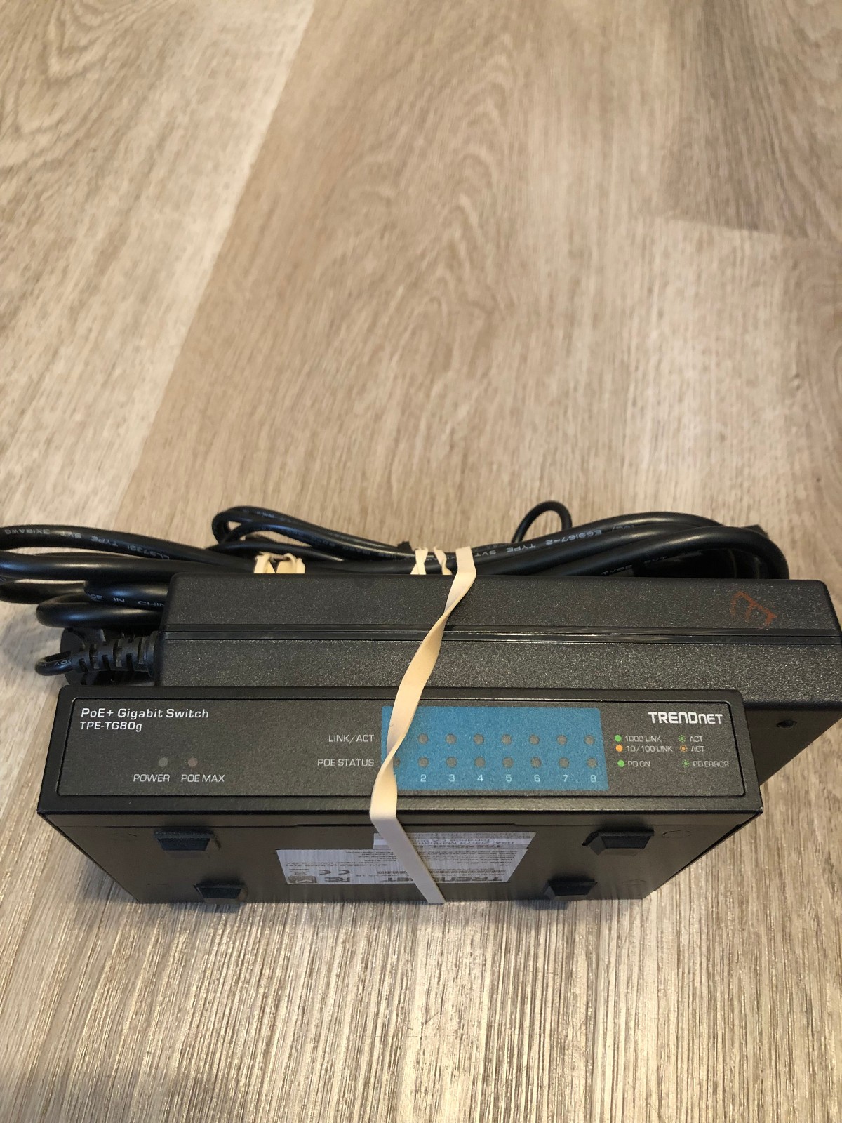 TRENDnet 8-Port Gigabit PoE+ Switch, TPE-TG80G, 8 x Gigabit PoE+ Ports, 123W PoE