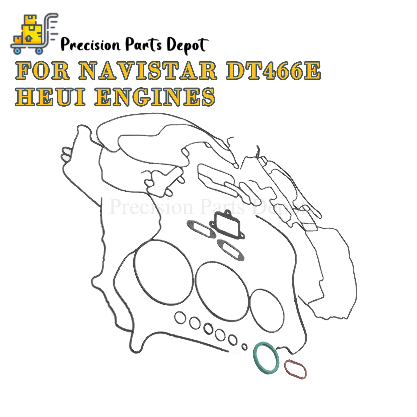 For Navistar DT466E HEUI Engines 431263 1824984C92 Front Cover Gasket Kit