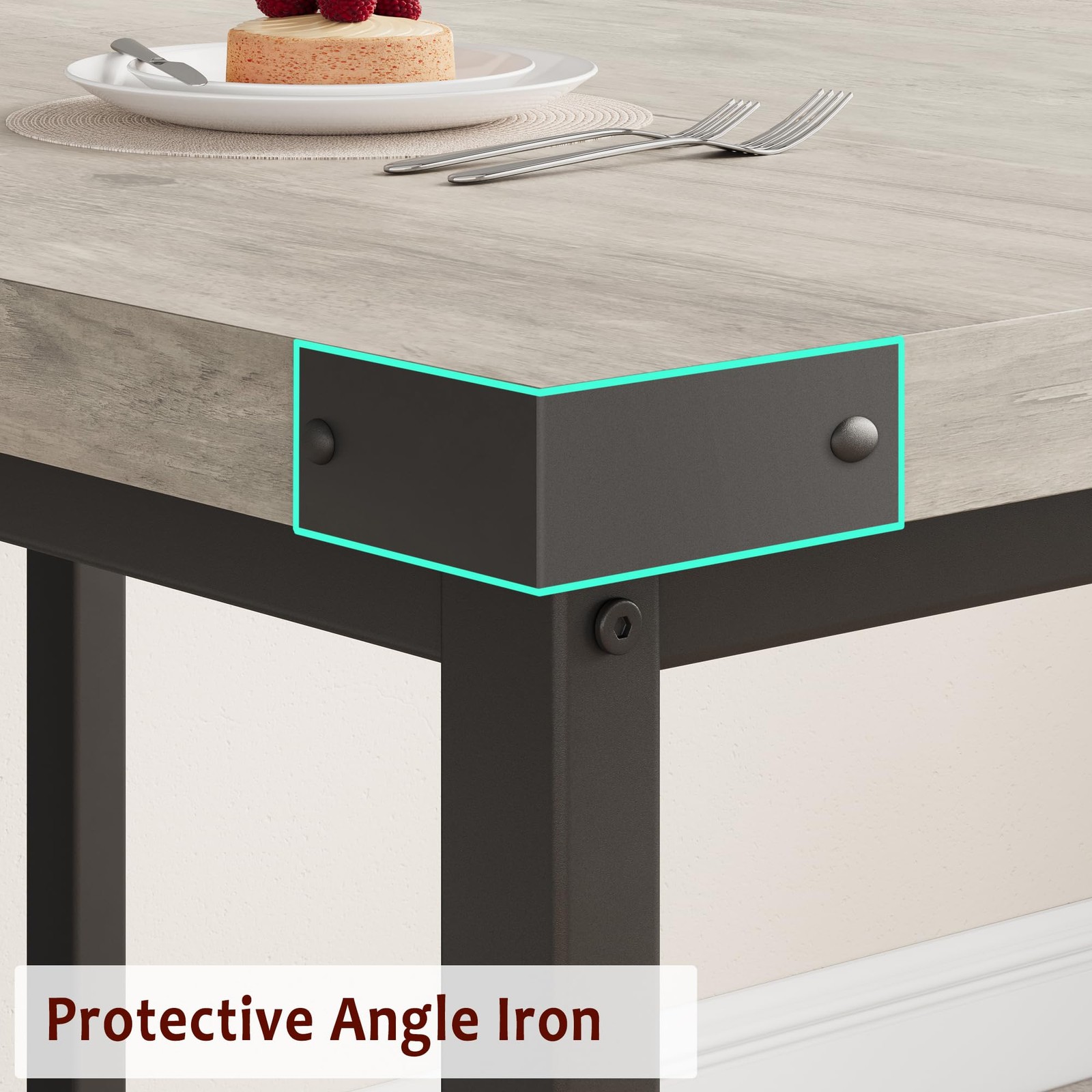 Dining Table Set for 4-8, 63" Rectangular Wooden Extendable Kitchen Table wit...