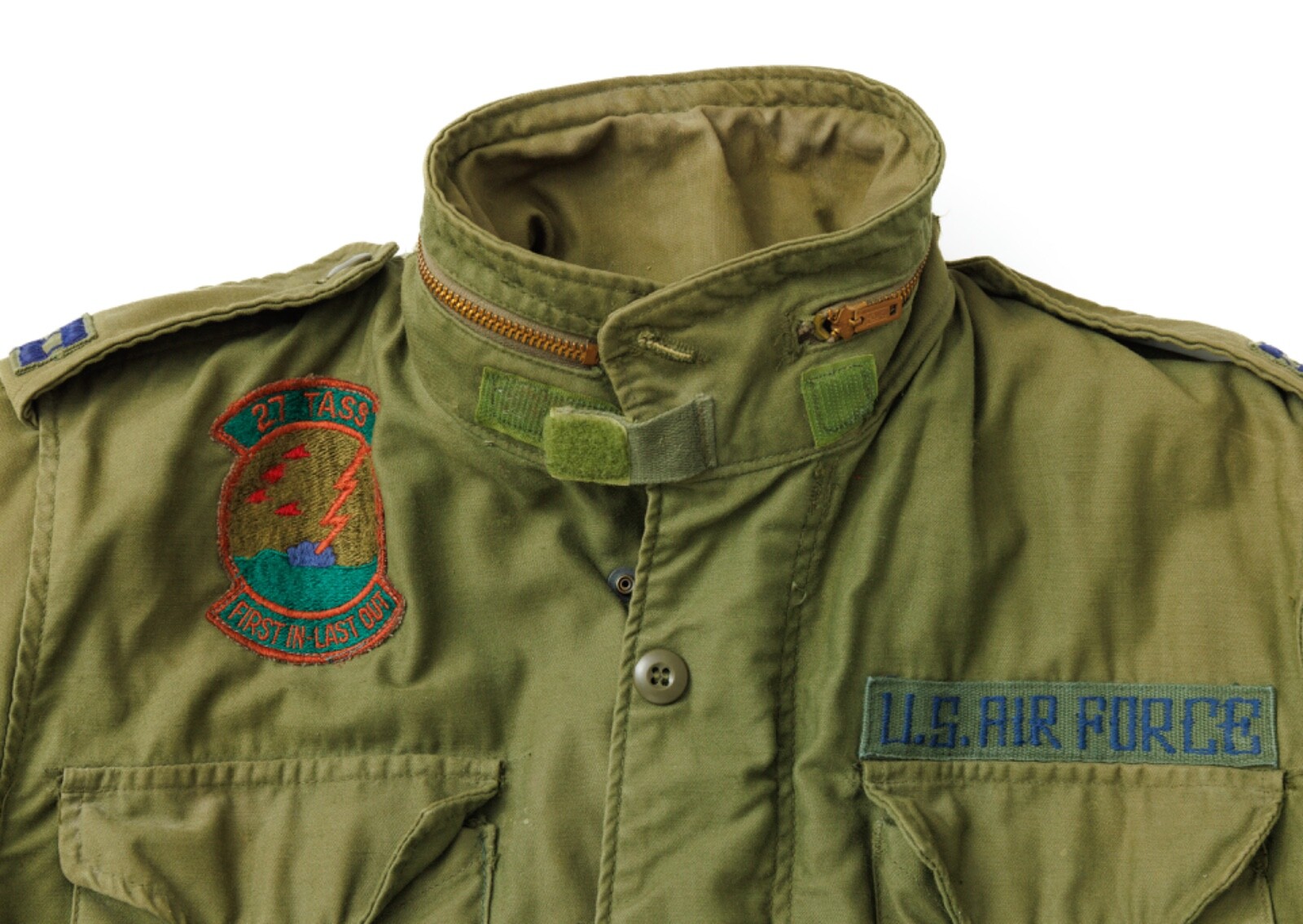 VINTAGE M-65 Field Jacket US Air Force Military OG-107 Small Regular TAC 27 TASS
