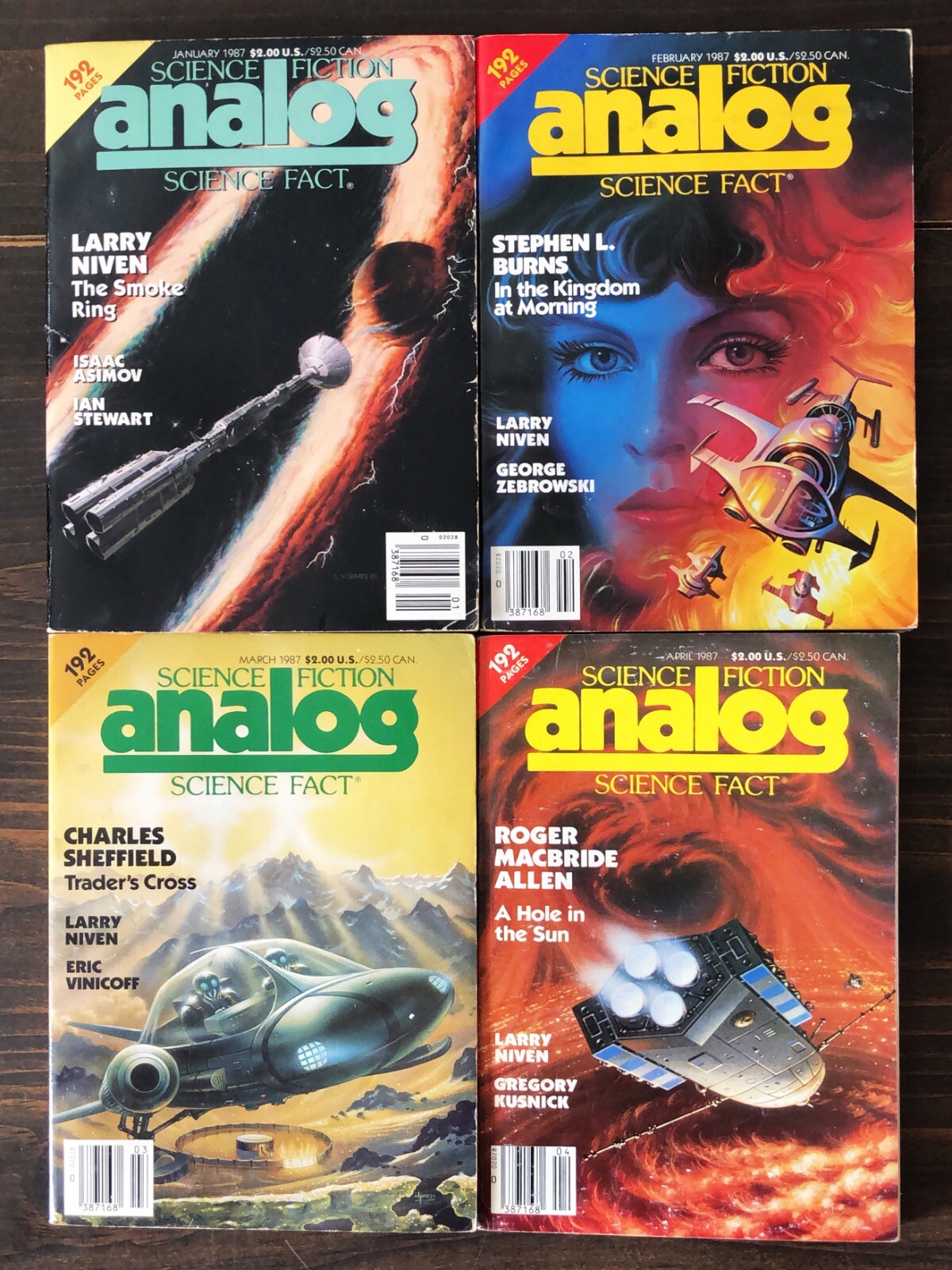 Analog Science Fiction & Science Fact Magazine, 1987 Lot Of 13