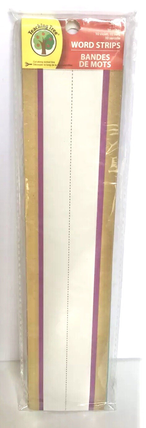 Teaching Tree Word Paper Strips 30 Pieces New Multicolor Teaching School