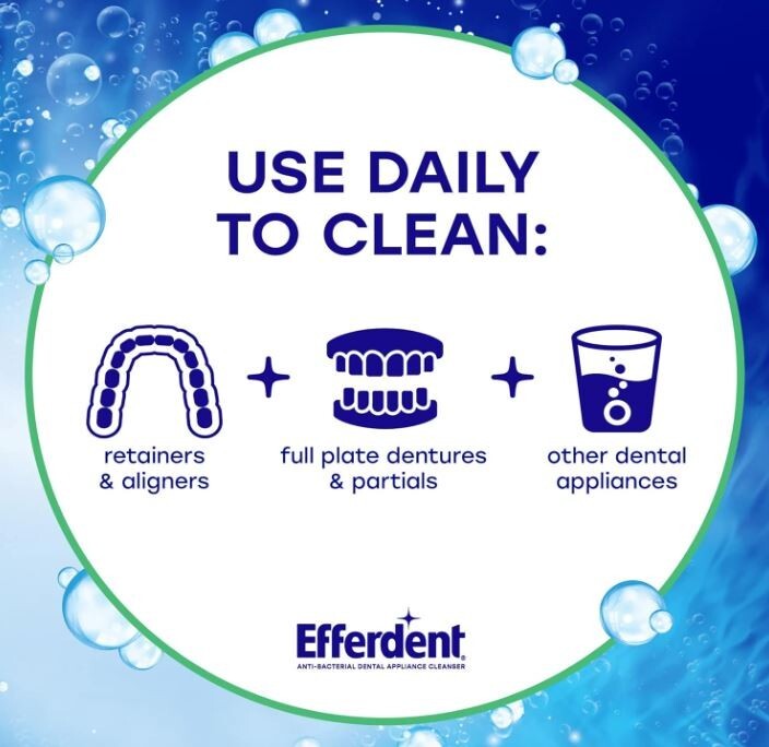 Efferdent Retainer Cleaning Tablets, Denture Cleaning Tablets - 126 Tablets