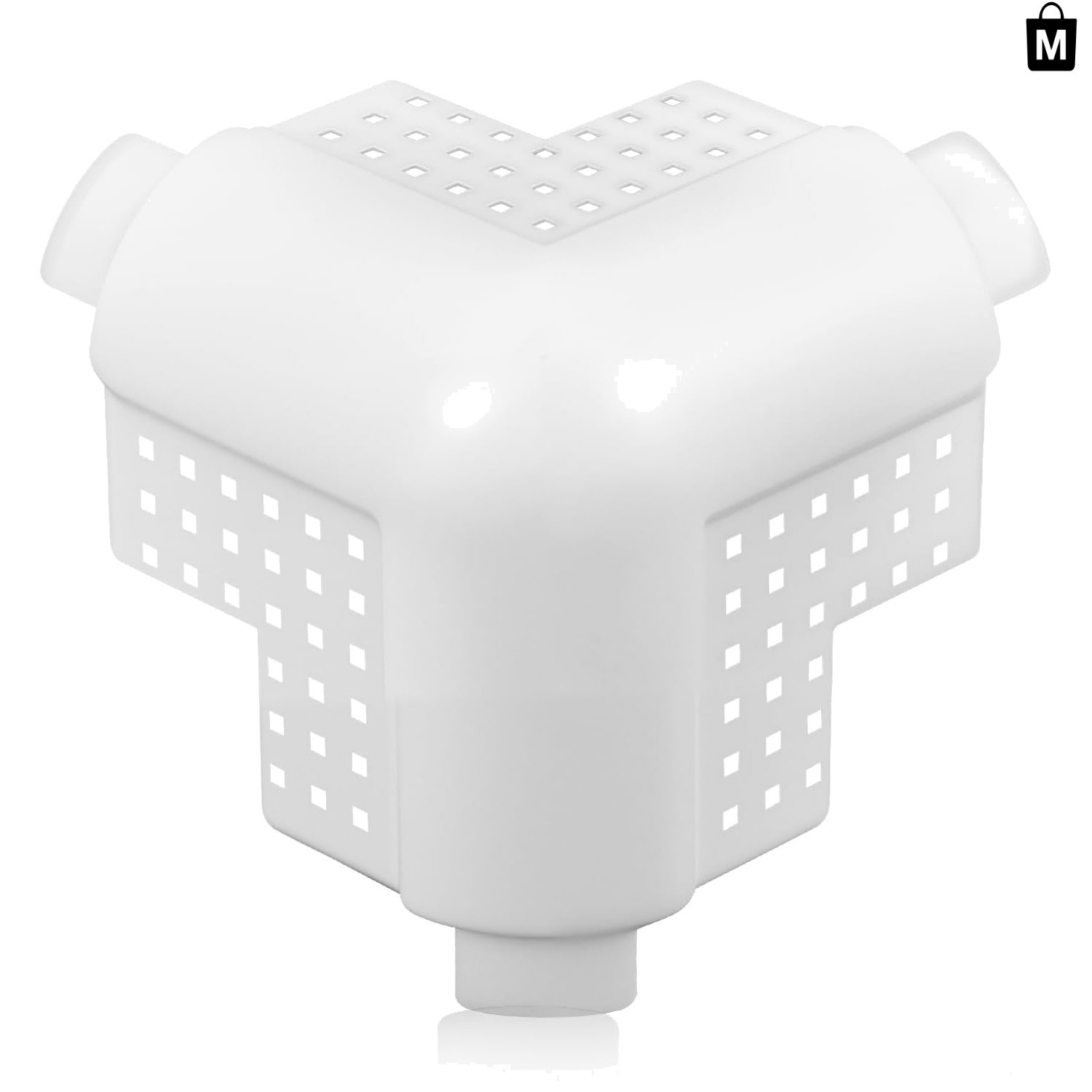 Compact 2.75'' Vinyl 3-Way Corner Cap - Easy Installation for Professionals