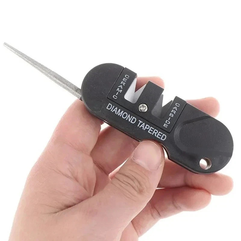 Mini Portable 4-in-1 Knife Sharpener Tungsten Ceramic Carbide Outdoor Tool