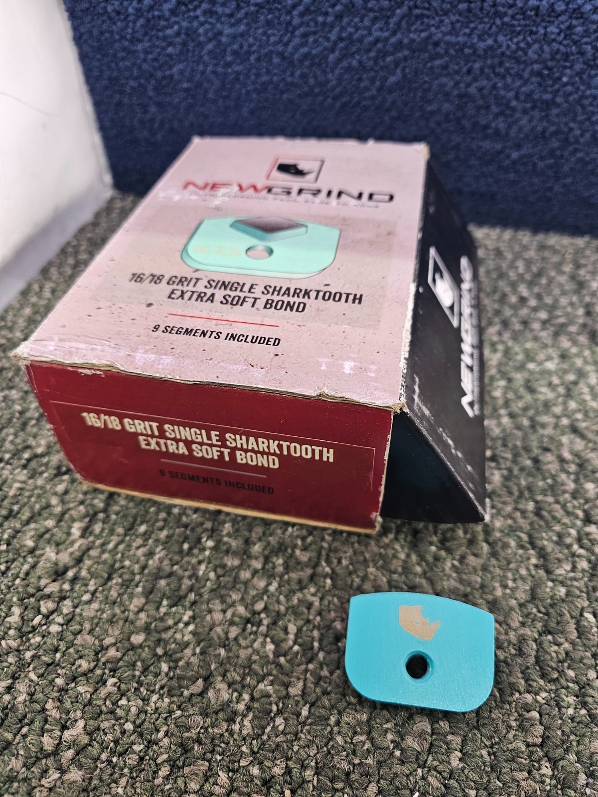 (QTY 9) NewGrind 16-ES Single Sharktooth Grind Extra Soft Bond 16/18 Grit Coarse