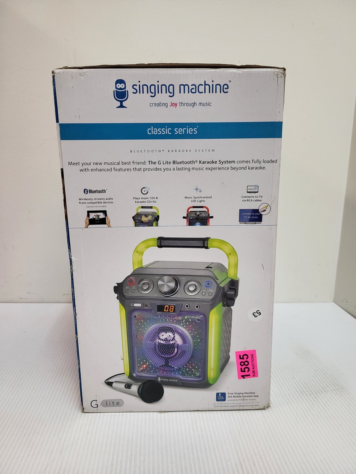 2017 The Singing Machine Classic Series G Lite Bluetooth Karaoke System