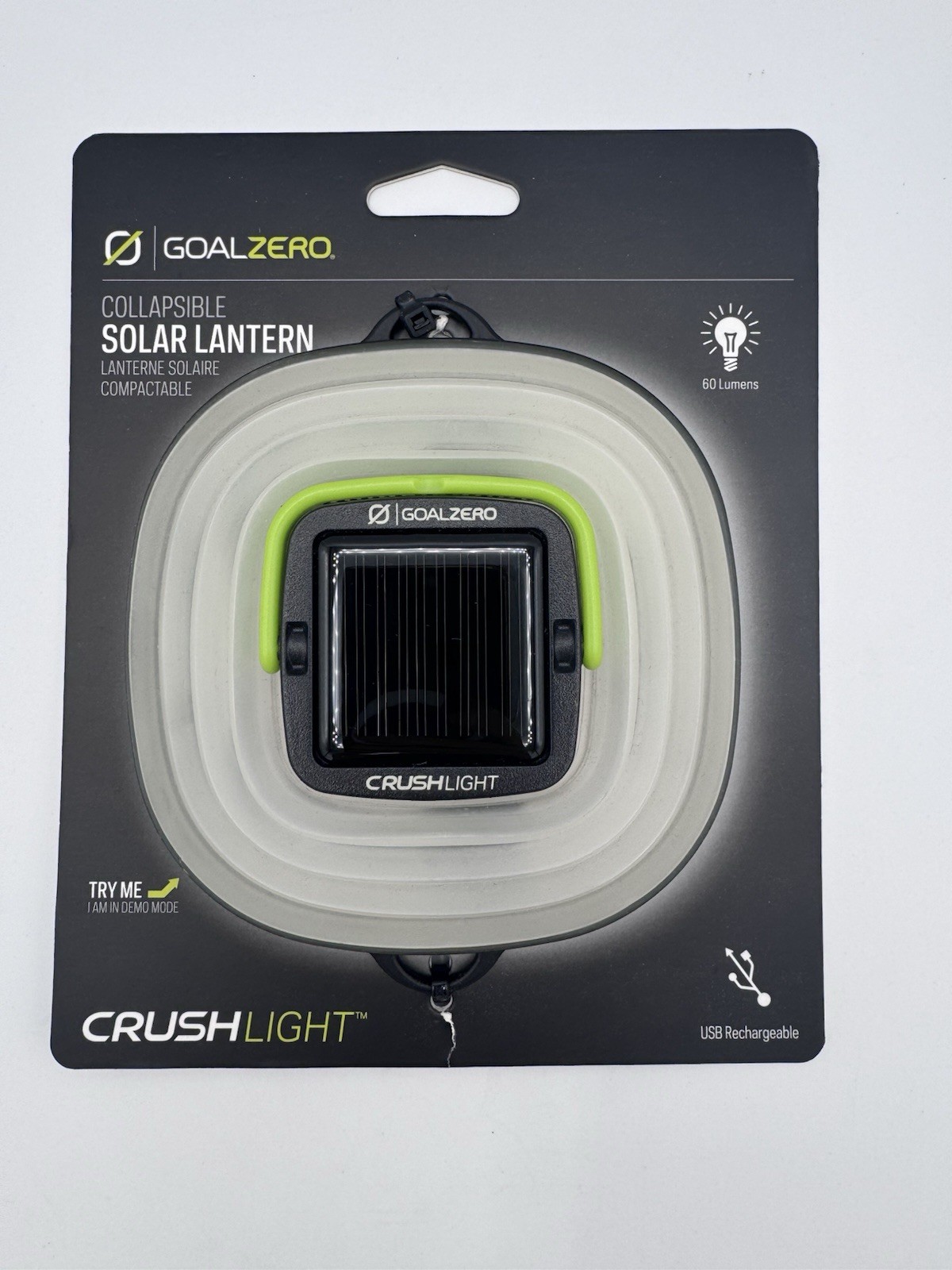 NEW Goal Zero CRUSH LIGHT LED Lantern 3201 USB Rechargeable Compact CAMPING