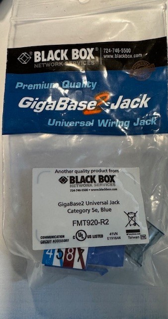 Black Box Gigabase 2, FMT920-R2  Wiring Jack Cat 5e Lot of 7 Ships FREE in USA