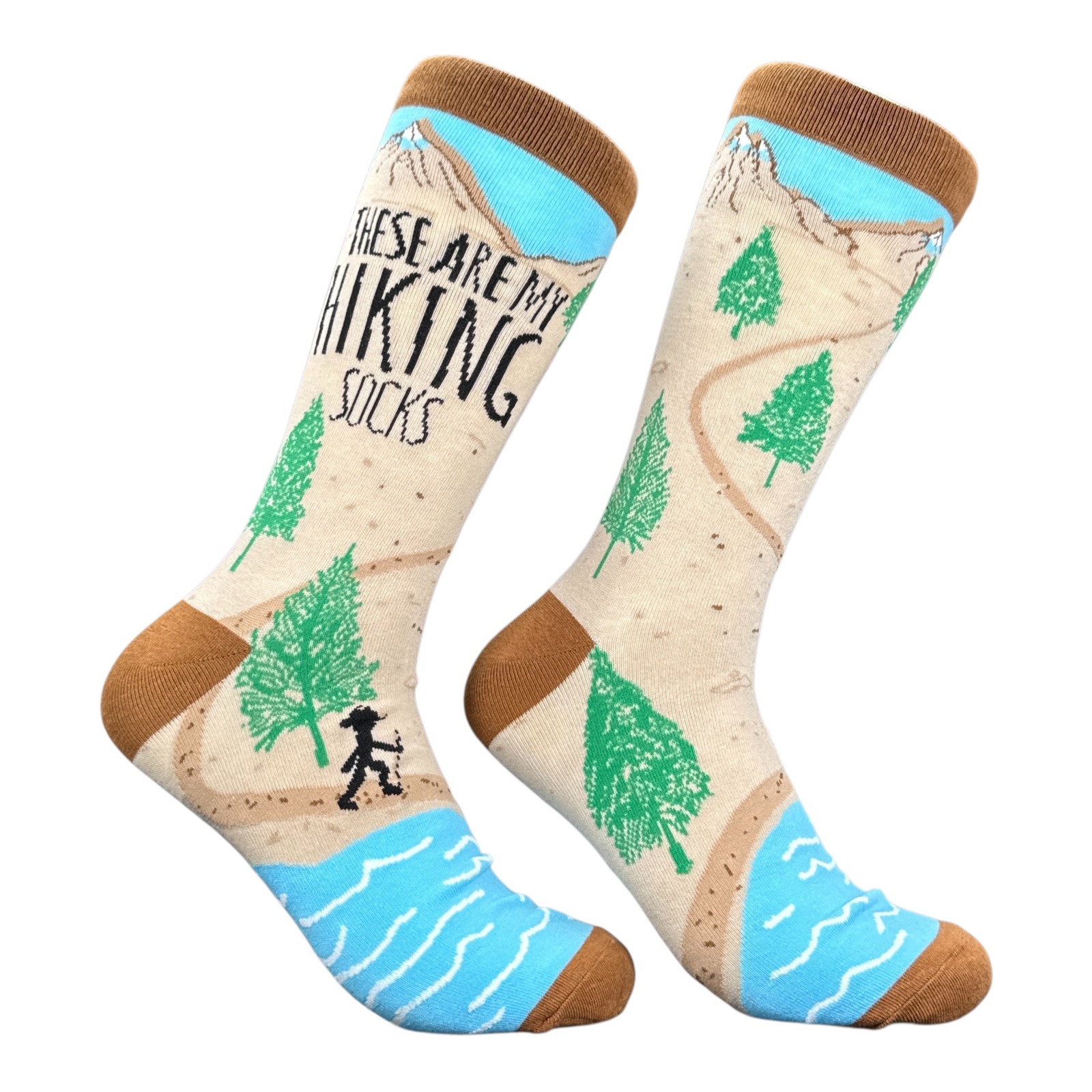 These Are My Hiking Socks Funny Sarcastic Nature Graphic Novelty Footwear For