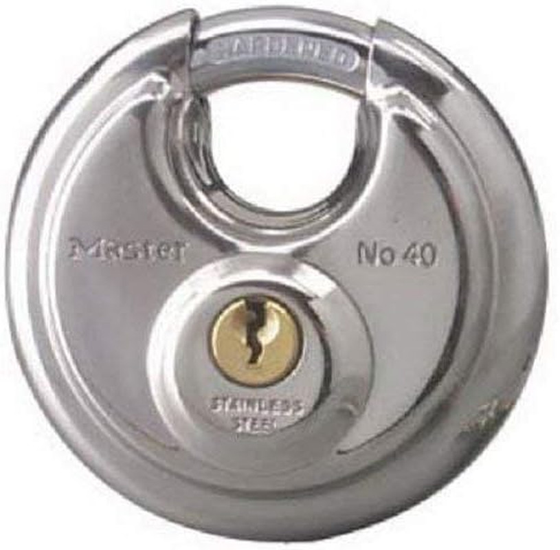 40T Stainless Steel Discus Padlock, 2 Pack