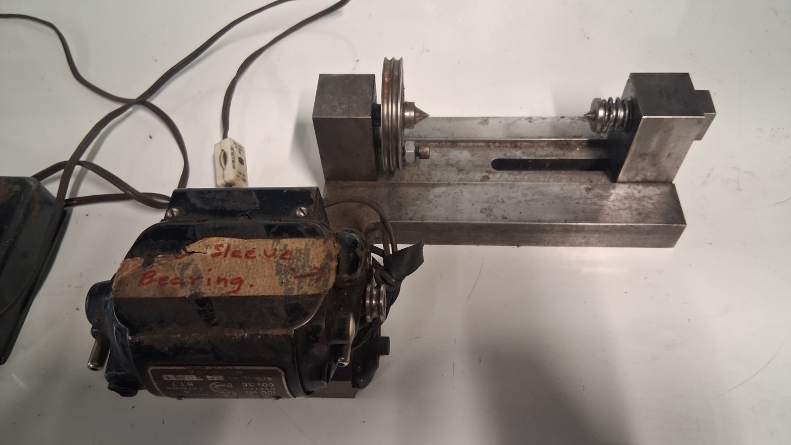 Pin Grinder Fixture W/ Singer Sewing Motor (Bad Bearings)