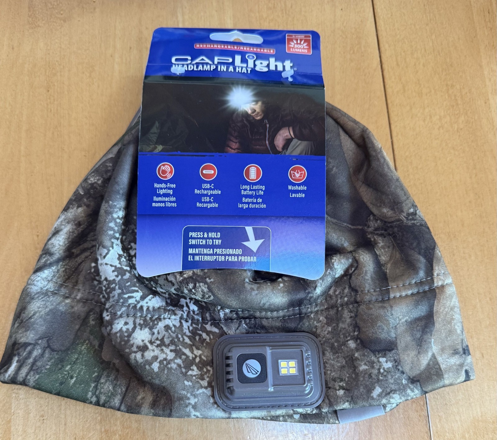 CAPLight Rechargeable 4.0 Knit APX Beanie (Real Tree Camo) One Sz Fits Most-NEW!
