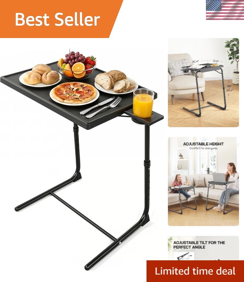 Multipurpose TV Tray Table – Adjustable for Dining or Office Use in Living Room