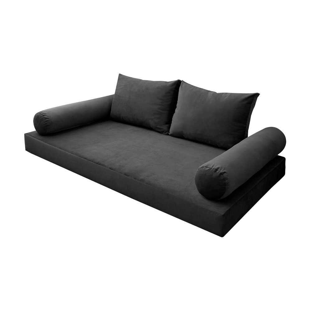 V1 Velvet Indoor Daybed Mattress Pillow Cover Complete Set Knife Edge Twin AD350