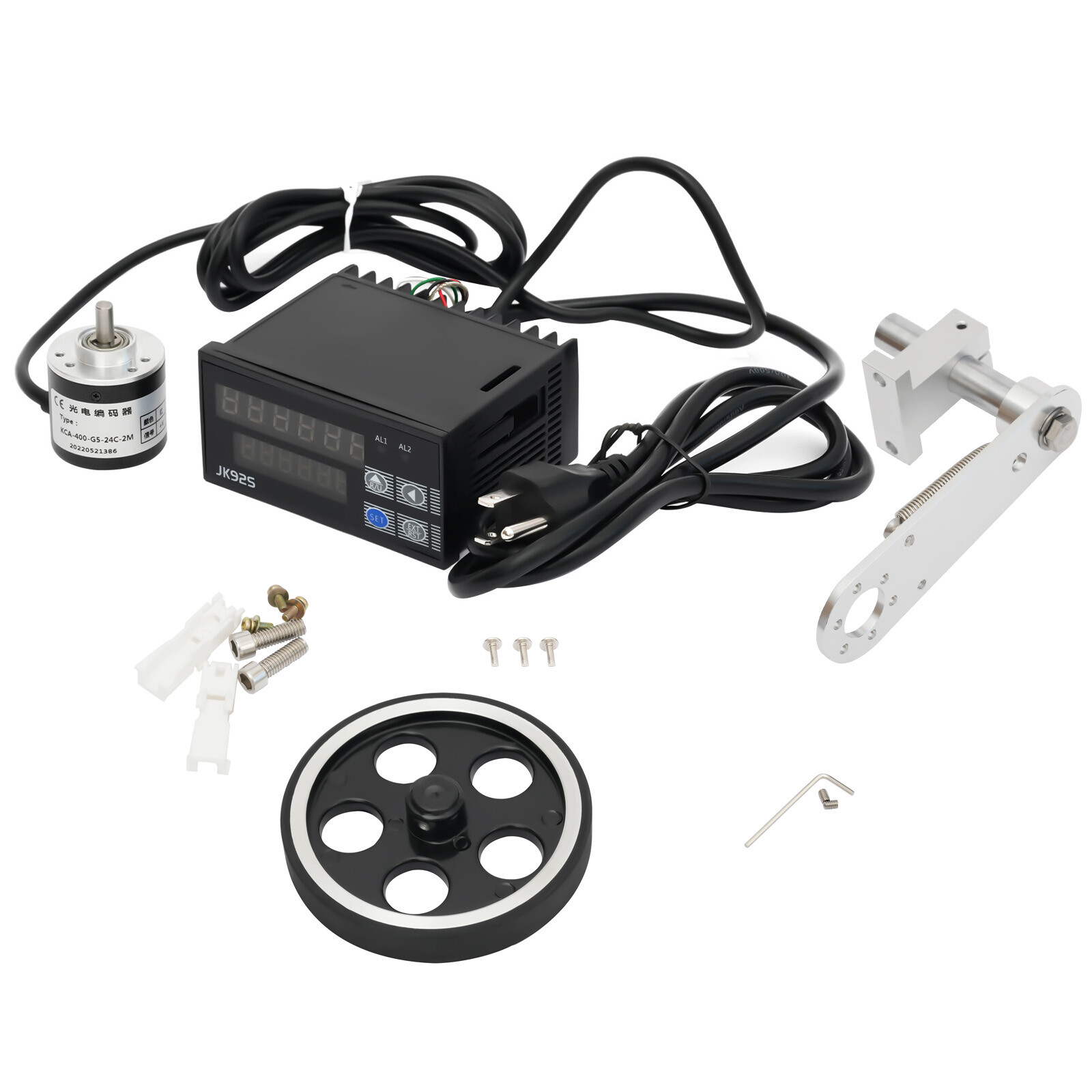 Digital Length Meter Counter 0-999999 with Control Function, US Plug
