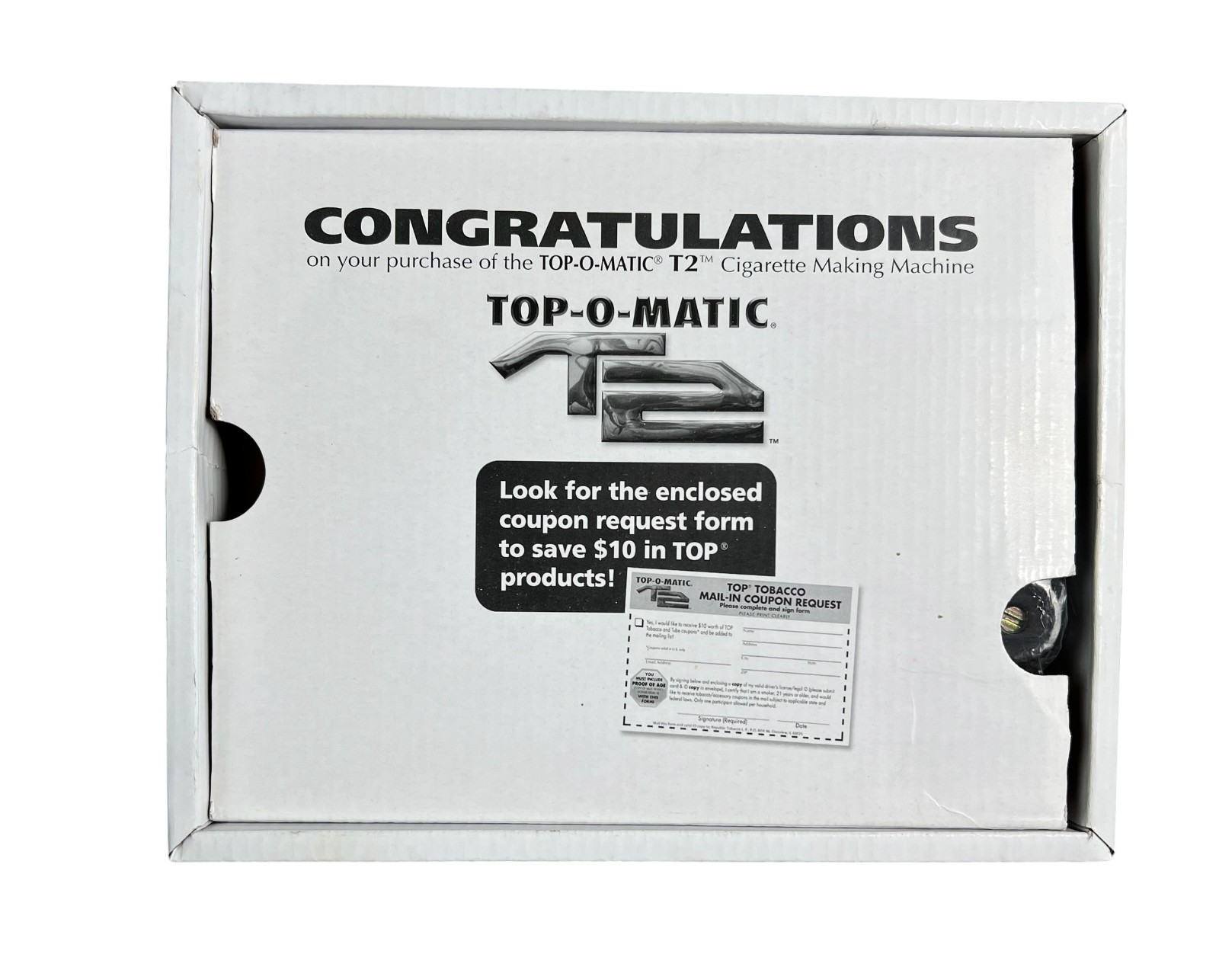 TOP-O-MATIC Cigarette Rolling Machine T2 NEW OPEN BOX