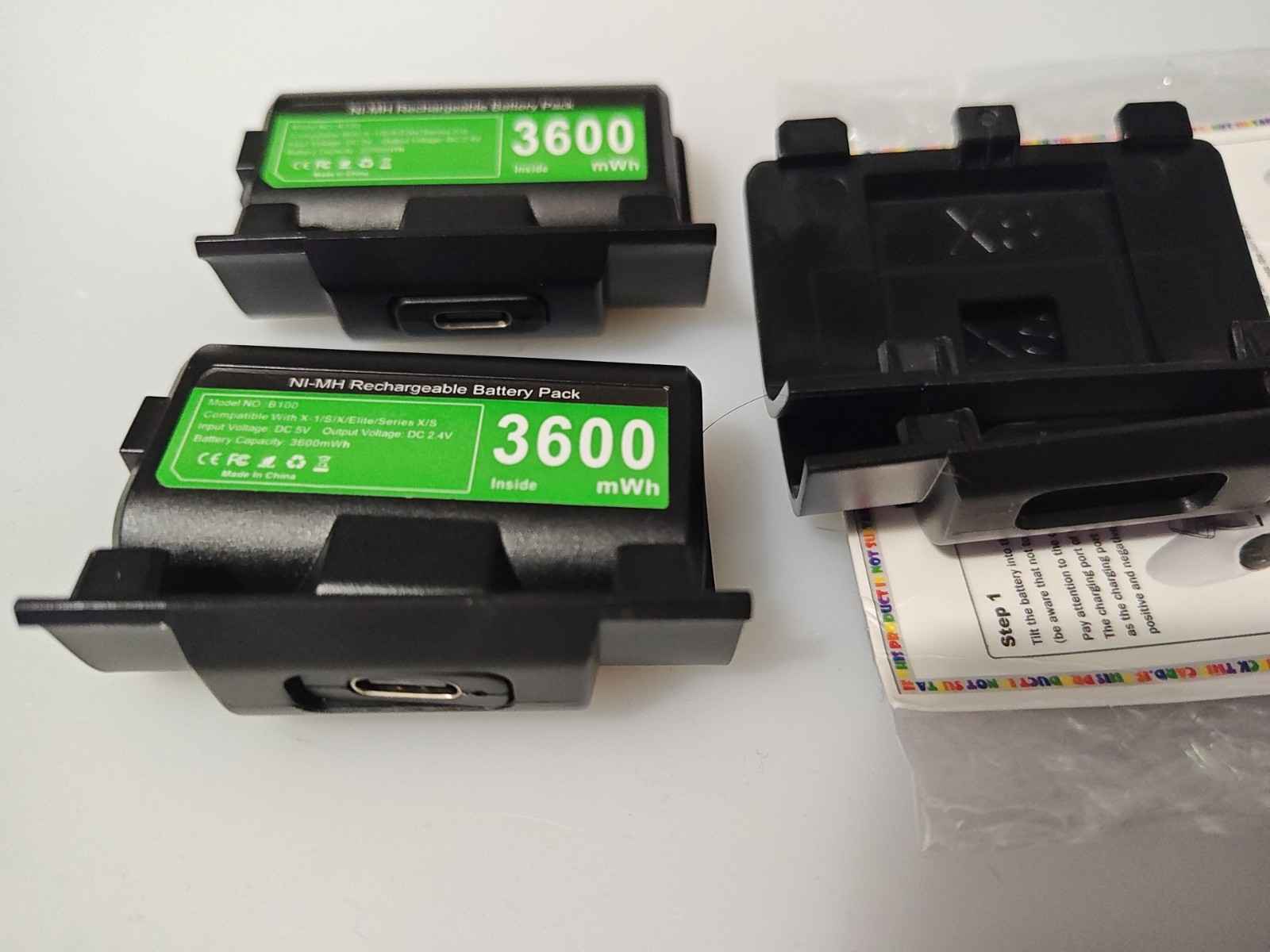 2Pcs 3600mWh Rechargeable Battery Pack for Xbox Series X|S Controller Charge Kit