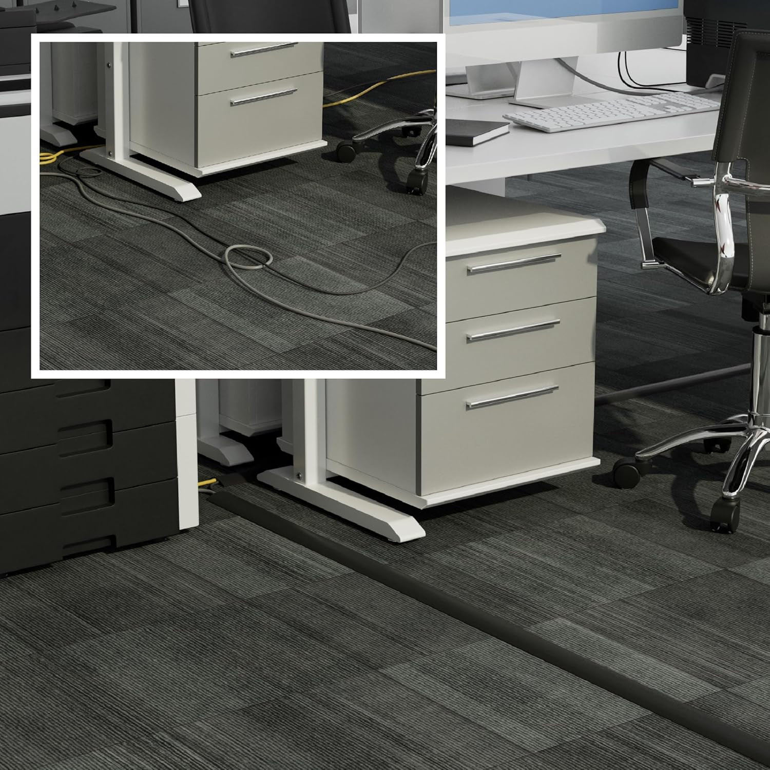 6Ft Floor Cord Cover, Cable Protector, Hide Extension Cords, Protect Cords, Prev