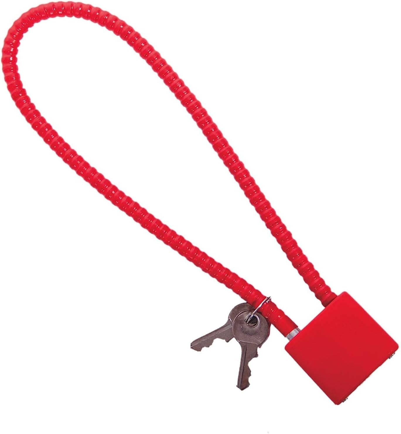 DAC Cable Lock 15" California Approved Massachusetts Approved, Red CL012014