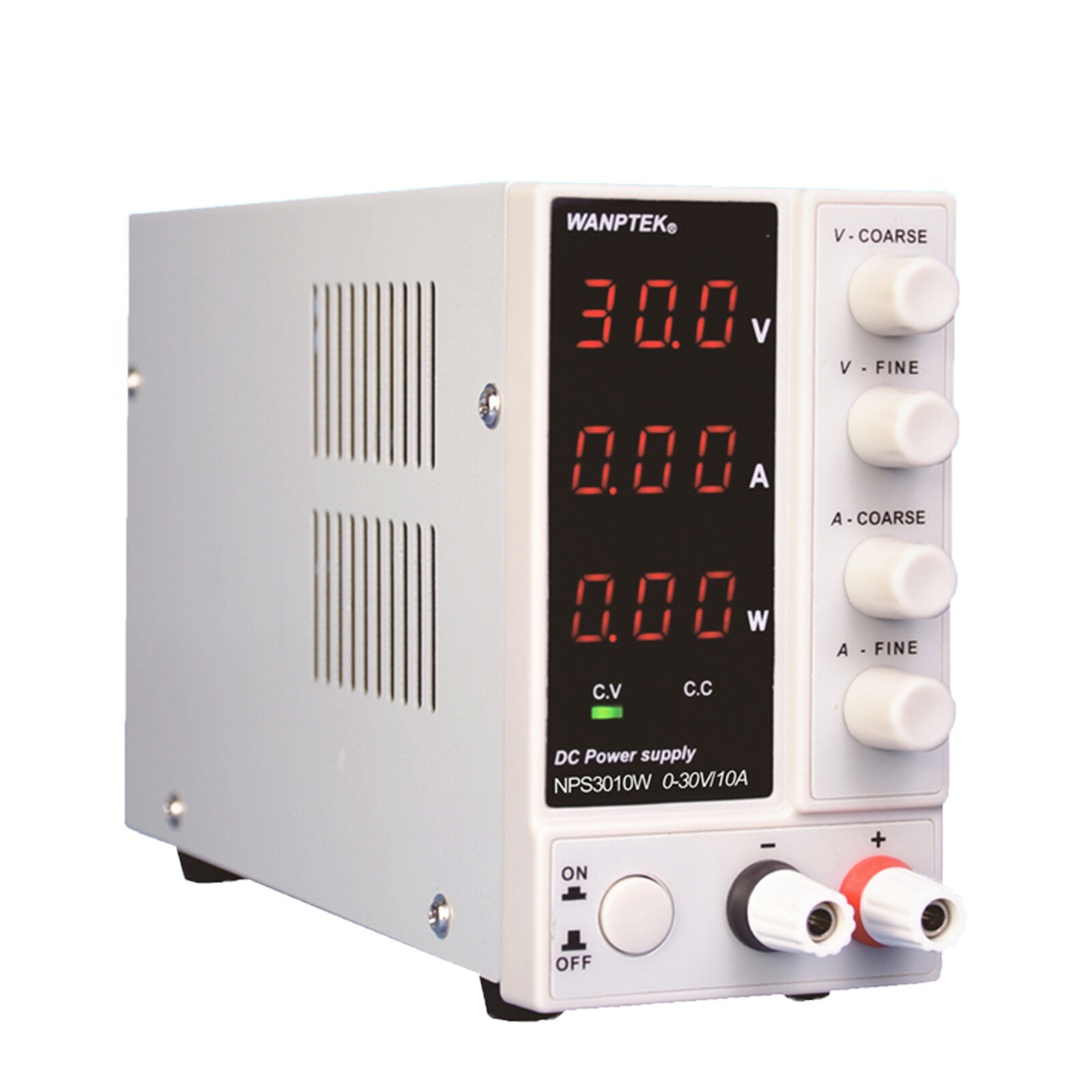 30V 10A Adjustable Lab DC Power Supply Variable Regulated Benchtop Power Source