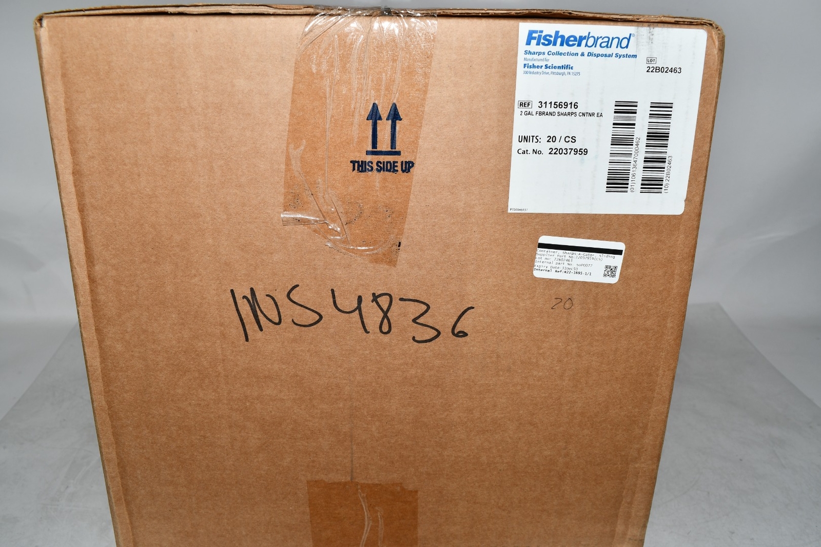 (20) NEW Fisher Scientific 31156916 Container Sharps Sharps-A-Gator 2gal Polypro