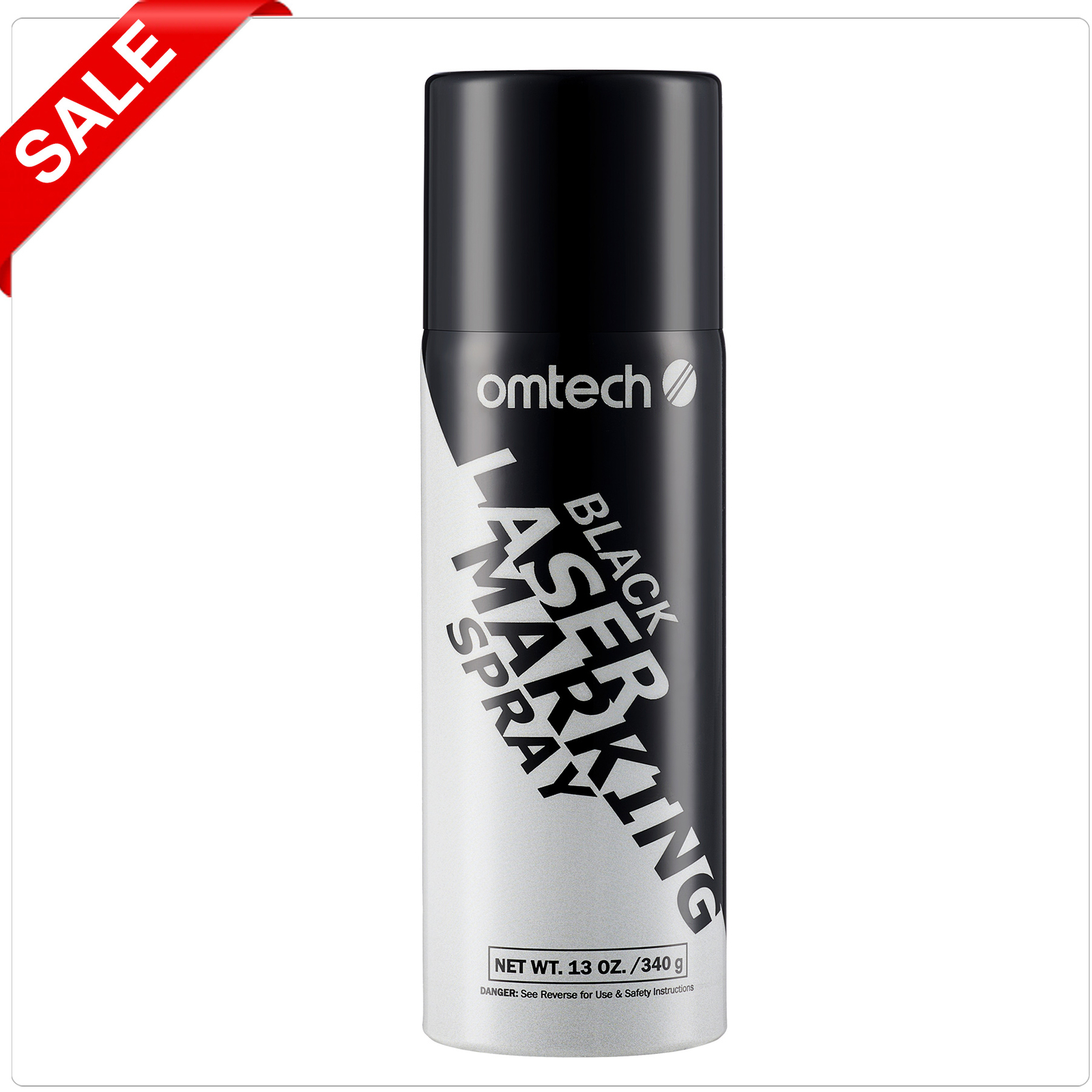 OMTech™️ Black Metal Laser Spray Inks for CO2 Laser Engraver Cutter 13oz 1 Pack