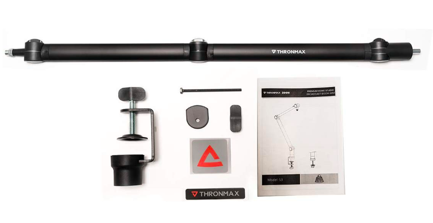 THRONMAX Adjustable Microphone Boom Arm Stand 360-degree Rotating Mic USA 🇺🇸