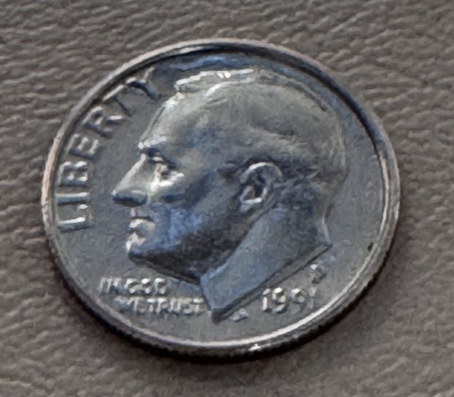 1991 (P)  US Roosevelt Dime "FREE SHIPPING"