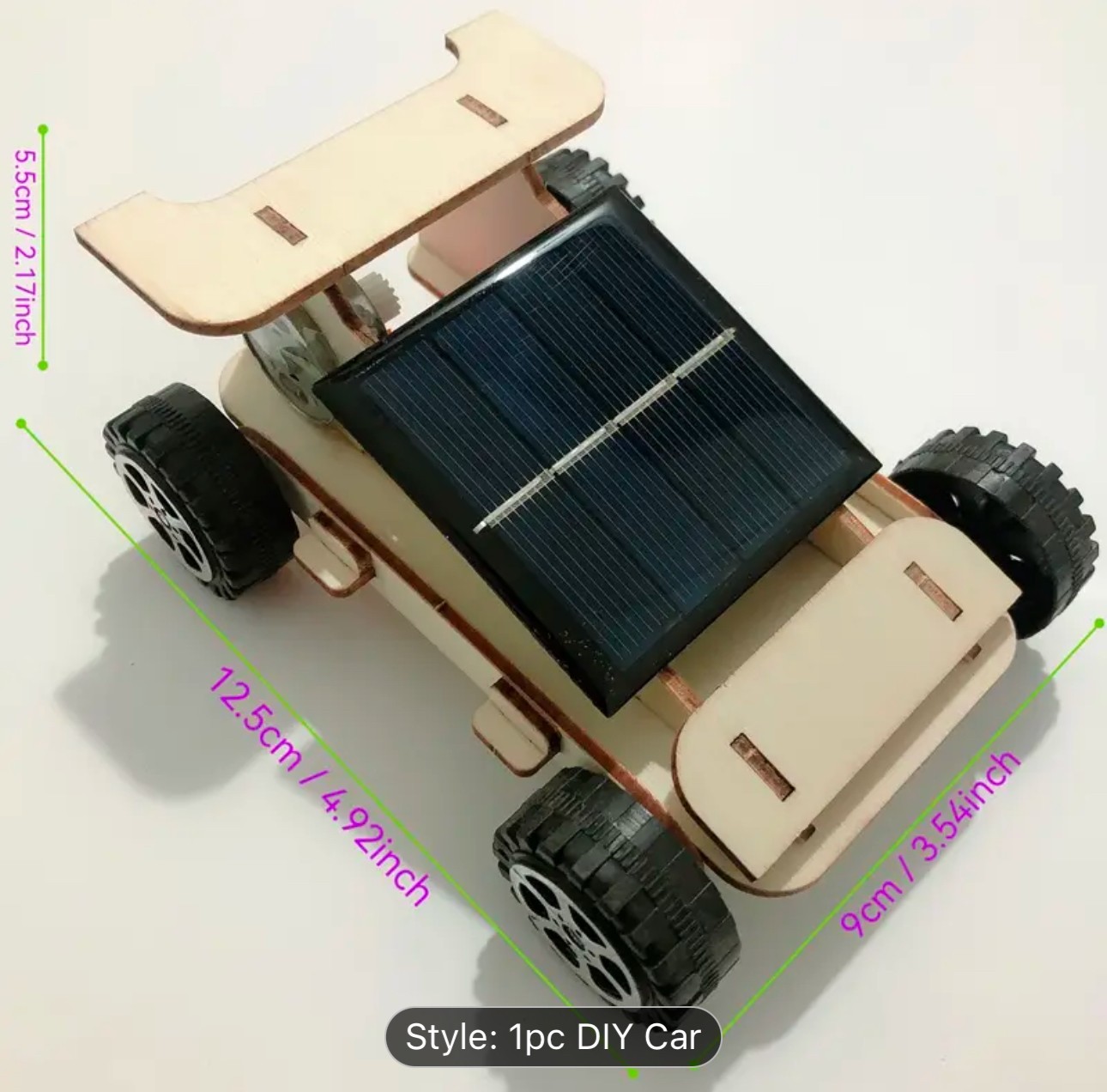 Build Your Own Solar Car Kit - New - Benefits CARE
