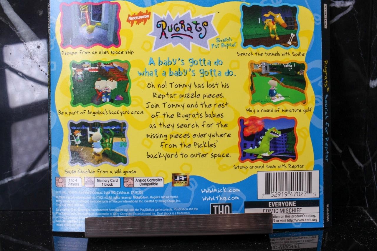 NO GAME- Rugrats Search for Reptar COVER ART FOR CASE ONLY! PLAYSTATION ONE