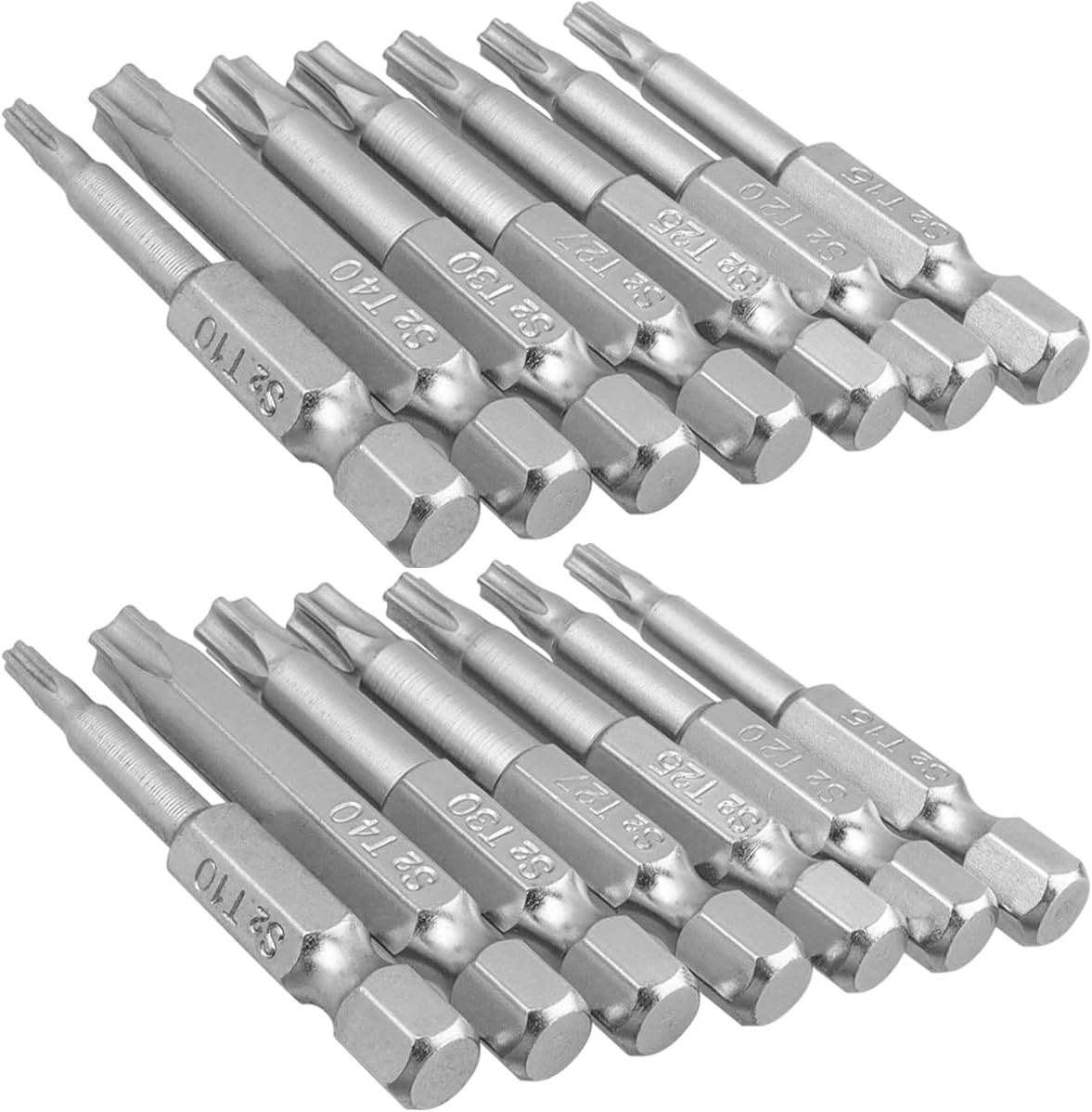 Wolfride14Pcs 5 Point Torx Security Bits Magnetic 5 Point Star Tamper Proof Bit