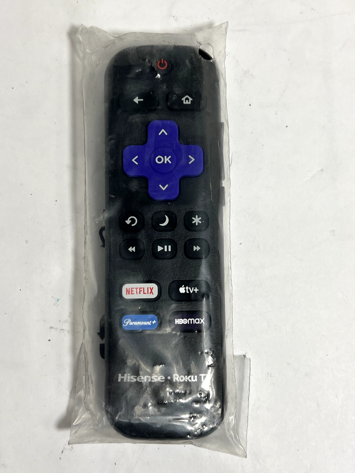 NEW Hisense Roku TV Remote Control P/N: RC-ALIR 3026000064 Netflix HBO Apple TV+