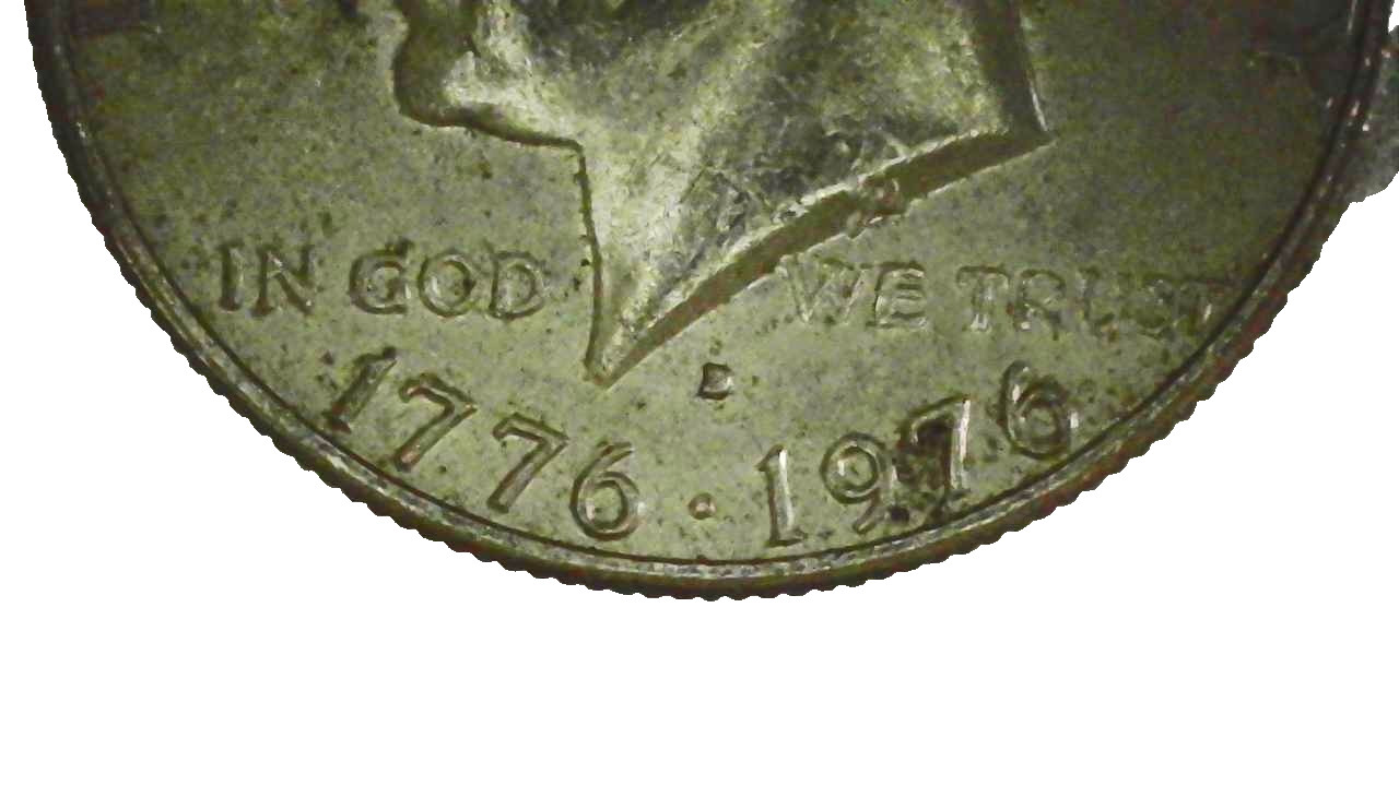 1976D Kennedy Half Dollar Error - Filled "D" Mint Mark Error - #248