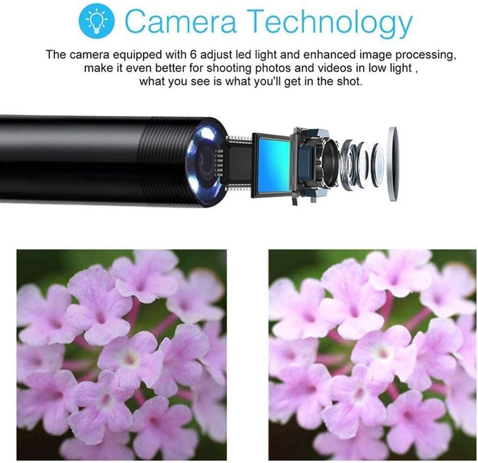3 in 1 Inspection Camera with Adjustable LED & USB Connectivity for Easy Use